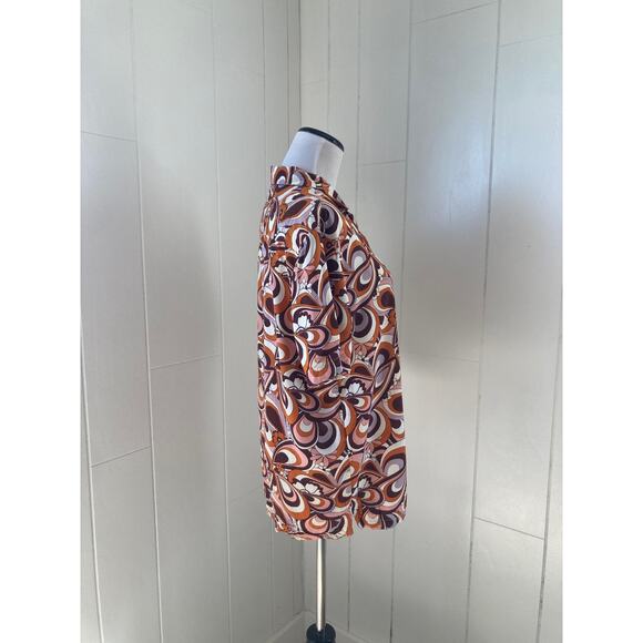 Denim & Flower Funky Print Buttondown Shirt, Size S - Picture 2 of 7